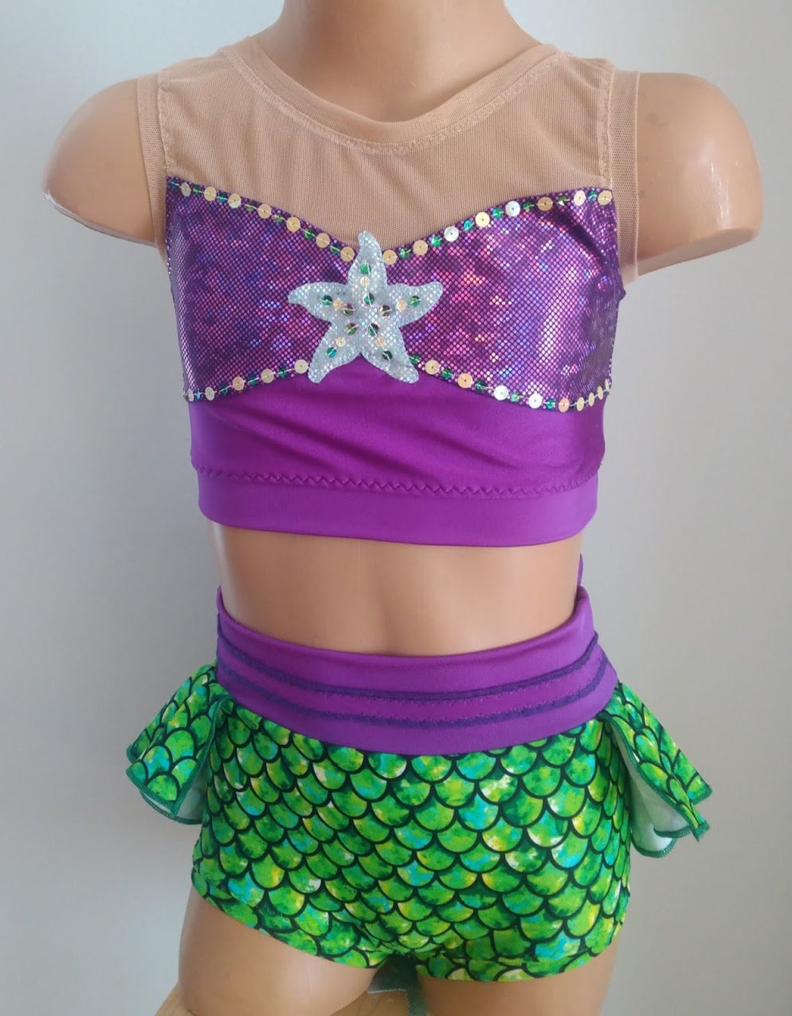 Little Mermaid Inspired Dance Costume Ariel Dance Costume Etsy