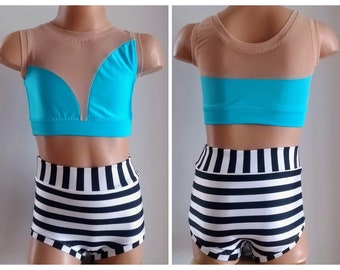 Base de traje de baile con colores personalizados - Diseña el tuyo propio - Traje de convención de baile - Traje de audición de baile - Ropa de práctica de baile -