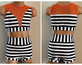 Dance Costume - Dance Convention Outfit -  Dance Audition Costume - Prisoner Inspired Dance Costume