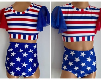 Patriotic Dance Costume - Patriotic Dance Convention Outfit -  Dance Audition Costume