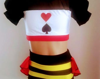 Queen of Hearts Inspired Custom Dance Costume - Villain Costume