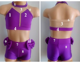 Créez votre propre costume de danse - Déguisement violet - Déguisement de paroles de chanson - Convention de danse - Tenue d'audition de danse