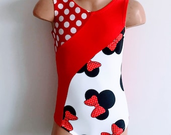 Minnie Mouse Leotard. Toddlers Girls Minnie Mouse Gymnastics Leotard. Minnie Dance Costume - SENDesigne Costumes