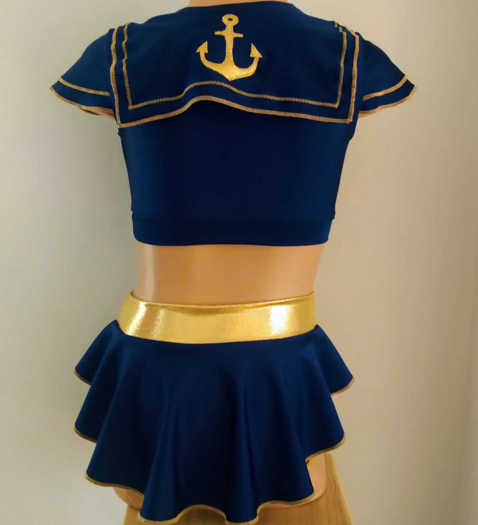 Sailor Costume Set with Crop Top & Shorts - Playful Roleplay Edit main image 0