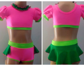 Dance Costume - Watermelon Inspired Costume - Dance Convention Outfit-Dance Performance Costume