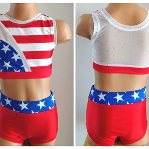 Patriotic Dance Costume - Patriotic Dance Convention Outfit -  Dance Audition Costume - Custom Dance Costumes - Solo Costume Base