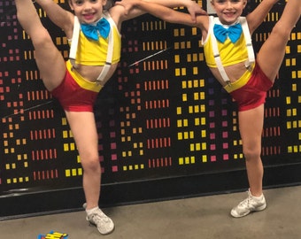 Tweedles Inspired 2 Piece Dance Set-Tweedle DEE Tweedle DUM 2 Piece Dance Cheer Set-Tweedle Performance Costume-SENDesigne Dance Costume