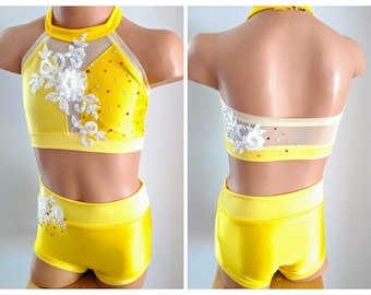 Lyrical Dance Costume - Belle Inspired Dance Costume - Belle Lyrical Costume - Princess Base Costume