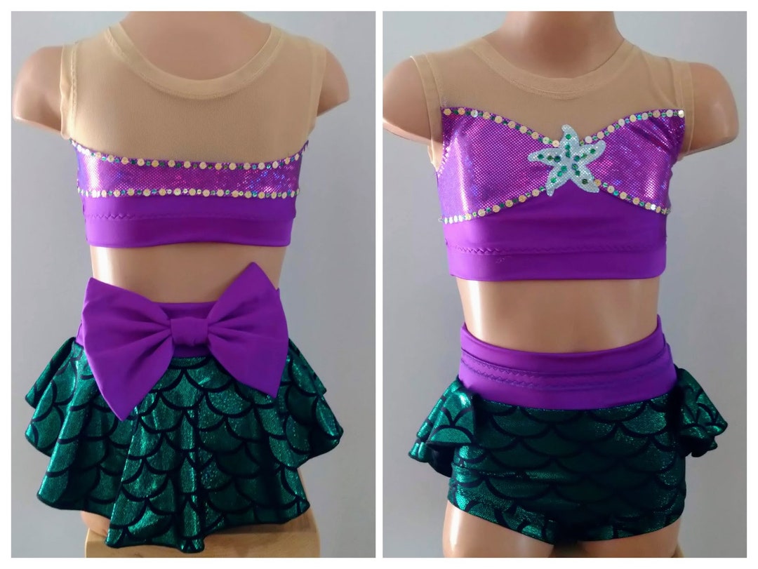 Little Mermaid Inspired Dance Costume Ariel Dance Costume Ariel Skirt