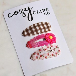 Handmade Scallop Hair Clips: Toddler Spring Hair Accessories