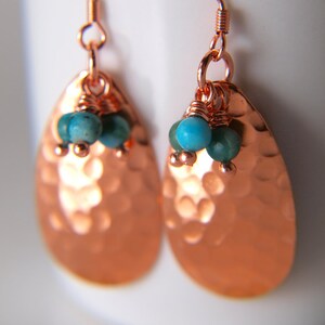 Copper and Turquoise Jasper Earrings image 4