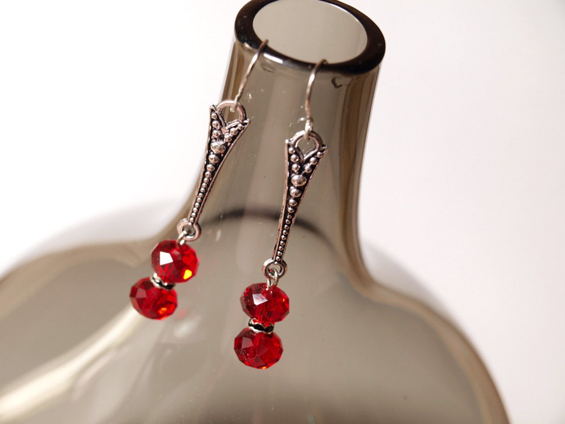 Blood Drop Earrings Etsy