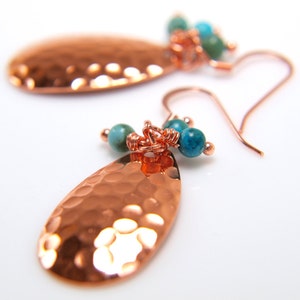 Copper and Turquoise Jasper Earrings image 5