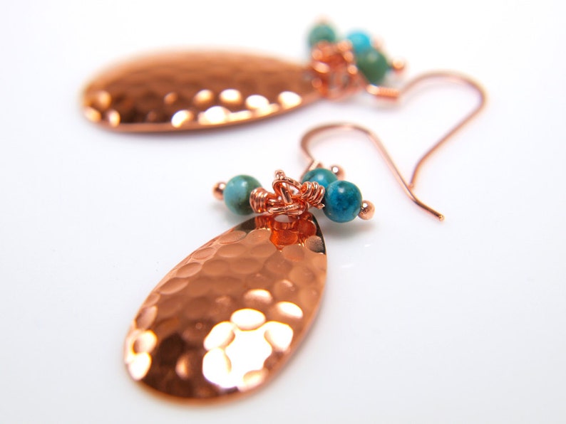 Copper and Turquoise Jasper Earrings image 5