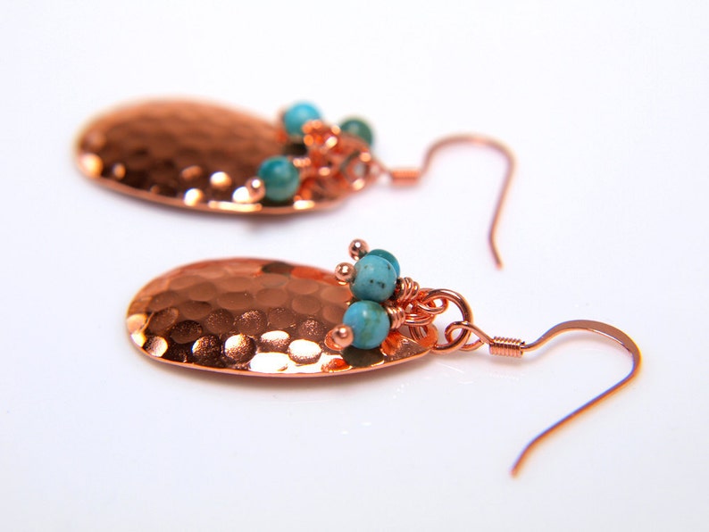 Copper and Turquoise Jasper Earrings image 3