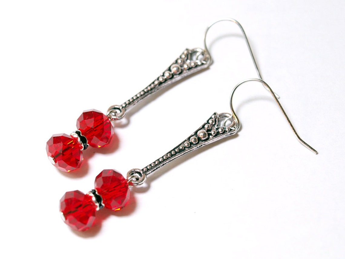 Blood Drop Earrings Etsy