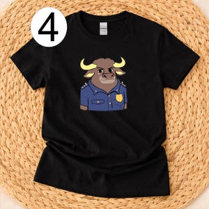 Disney Zootropolis T-shirt, Karaktärer Big Face Kostymtröja, Judy Hopp Nick Wilde Gary Finnick Bellwether T-shirt, Disney Familjematchning T-shirt bild 7