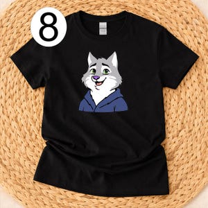 Disney Zootropolis T-shirt, Karaktärer Big Face Kostymtröja, Judy Hopp Nick Wilde Gary Finnick Bellwether T-shirt, Disney Familjematchning T-shirt bild 3
