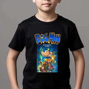 World Book Day T-Shirt, Cartoon Character Shirt, Part Dog, Part Man, All Hero Shirt, Novelty, Superhero Comedy Tee, Unisex Kids Tee Top