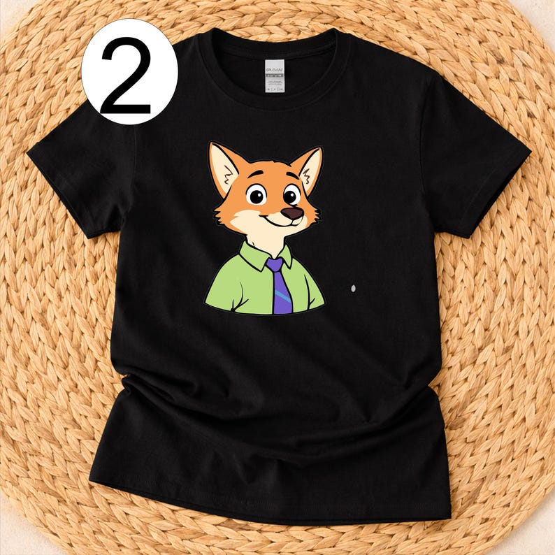 Disney Zootropolis T-shirt, Karaktärer Big Face Kostymtröja, Judy Hopp Nick Wilde Gary Finnick Bellwether T-shirt, Disney Familjematchning T-shirt bild 9