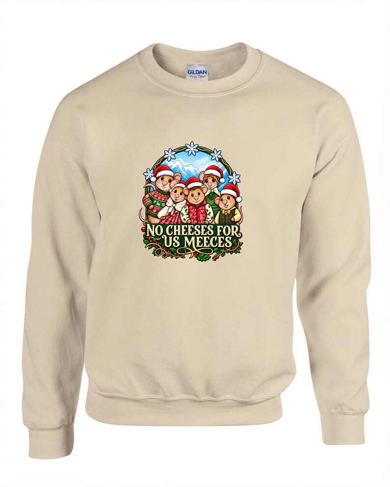 No Cheeses for Us Meeces Jumper, Christmas Mouse Family Jumper, Funny ...
