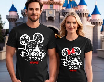 Custom Disney Family Trip T-Shirt, Personalised Disney Family 2026 Trip Shirt, Minnie Mickey Shirt, Disney Family Matching Vacation Tee Top