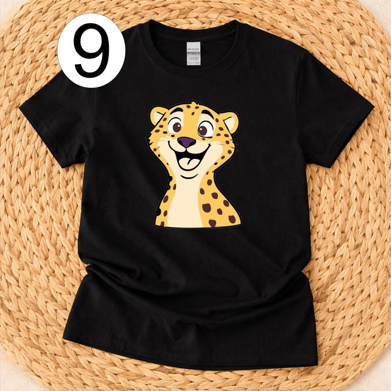 Disney Zootropolis T-shirt, Karaktärer Big Face Kostymtröja, Judy Hopp Nick Wilde Gary Finnick Bellwether T-shirt, Disney Familjematchning T-shirt bild 2