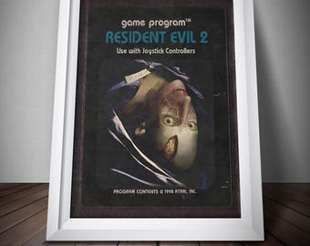 Resident Evil 2 Poster | Retro Game Poster | Premium Quality Print | Gaming Artwork | Wall Decor Poster | Free USA Shipping | Gamer Gifts