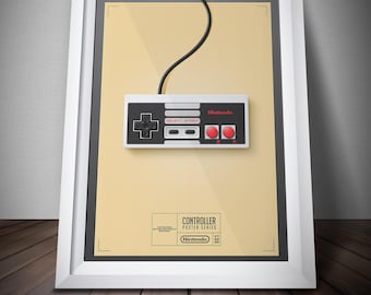 Nintendo NES Controller Poster | Game Poster | Premium Quality Print | Gaming Artwork | Wall Decor Poster | Free USA Shipping