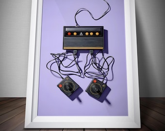 Atari 2600 Konsole Poster | Poster Arcade | Premium-Qualitätsdruck | Gaming Kunstwerk | Wall Decor Poster | Kostenloser USA Versand | Gamer Geschenke