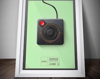 Atari 2600 Controller Poster | Retro Game Poster | Premium-Qualitätsdruck | Gaming Kunstwerk | Wall Decor Poster | Kostenloser USA Versand
