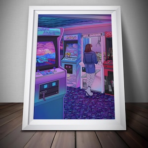 Arcade Room Poster | Arcade Poster | Premium Quality Print | Gaming Artwork | Wall Decor Poster | Free USA Shipping