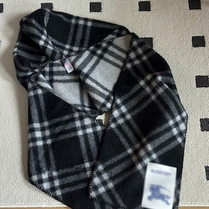 Vintage Check Wool Scarf, Reversible Check Cashmere Scarf, Women&#39;s Winter Scarf Shawl, Personalized Christmas Gift For Her