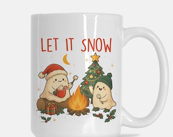 Let It Snow Campfire Ghost Mug Deluxe 15oz.
