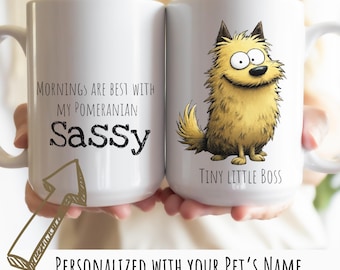 Personalized Pomeranian Mug: Custom Dog Lover Coffee Cup