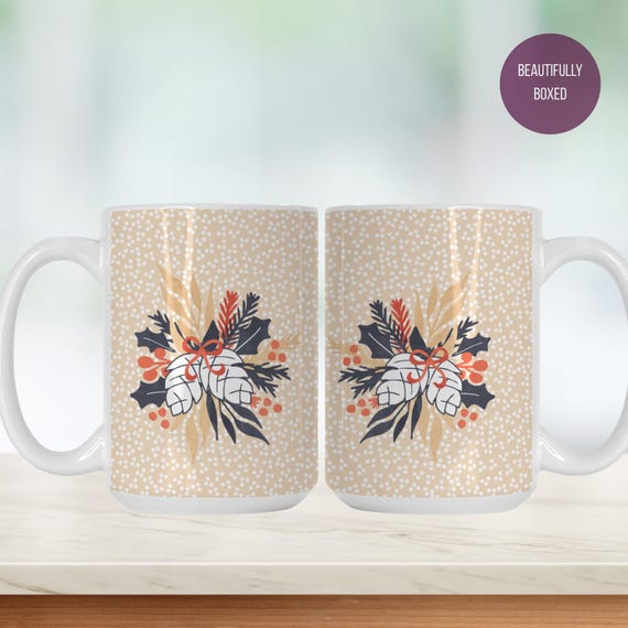 Christmas Bells Coffee Mug: Modern Scandinavian Holiday Decor