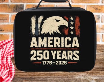 USA Anniversary Insulated Lunch Bag - 250 Years America Lunchbox