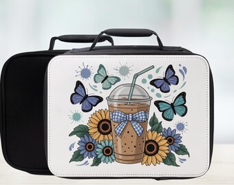 Butterflies & Coffee Insulated Lunch Tote – Meal Bag for Girls