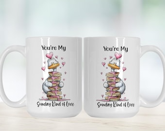 Silly Goose Sunday Kind Of Love Ceramic Mug -Valentine Couples Humor Gift