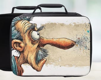 Glitter Lies Cartoon Insulated Lunch Bag - Adult Art Lunchbox