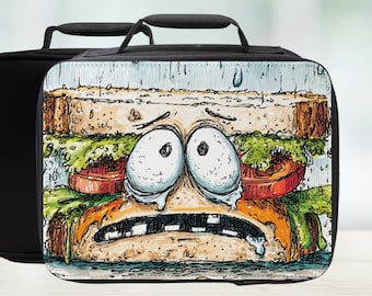 Sandwich Please Don't Eat Me Lunch Bag - Cartoon Art Lunchbox For Kids & Adults