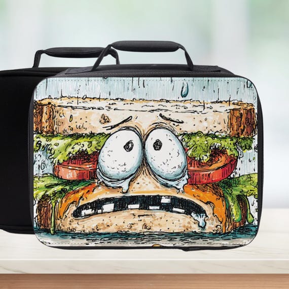 Sandwich Please Don't Eat Me Lunch Bag - Cartoon Art Lunchbox For Kids & Adults