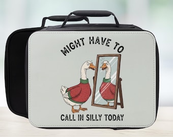 Funny Goose Lunch Bag: Insulated Work Tote, Gift for Coworker