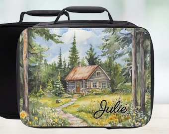 Custom Cozy Cabin Insulated Lunch Bag - Wilderness Lunchbox