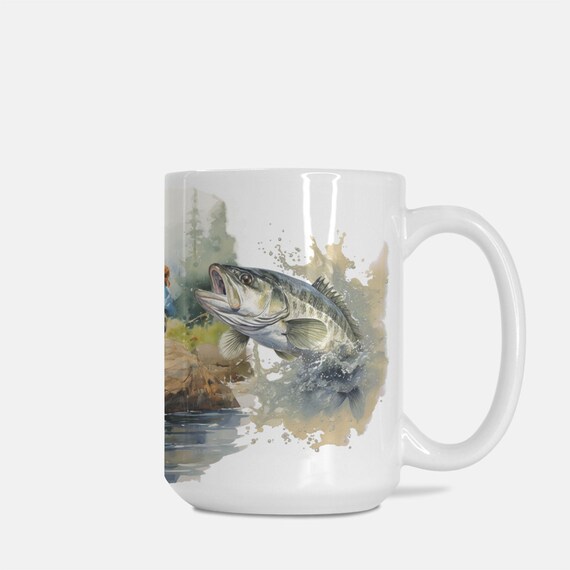 Bear Fishing Mug Deluxe 15oz.