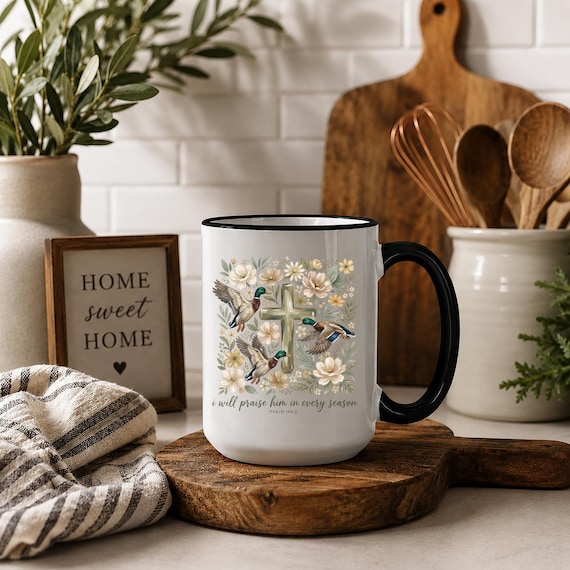 Mallard Duck I Will Praise Him Mug | Trendy Christian Gift