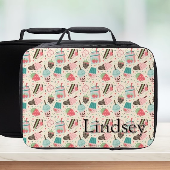 Sweet Strawberry Treats Insulated Lunch Bag - Personalized Pattern Lunchbox