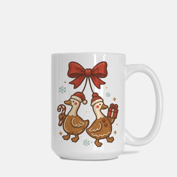 Christmas Gingerbread Cookie Geese Mug Deluxe 15oz.