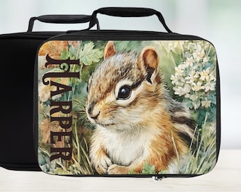 Personalized Chipmunk Lunch Bag – Custom Wildlife Lunchbox