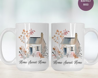 Personalized Watercolor Cottage House Mug -Custom Housewarming Gift - New Home Owner